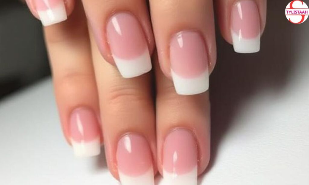 Marble Nail Art and Gold Lines